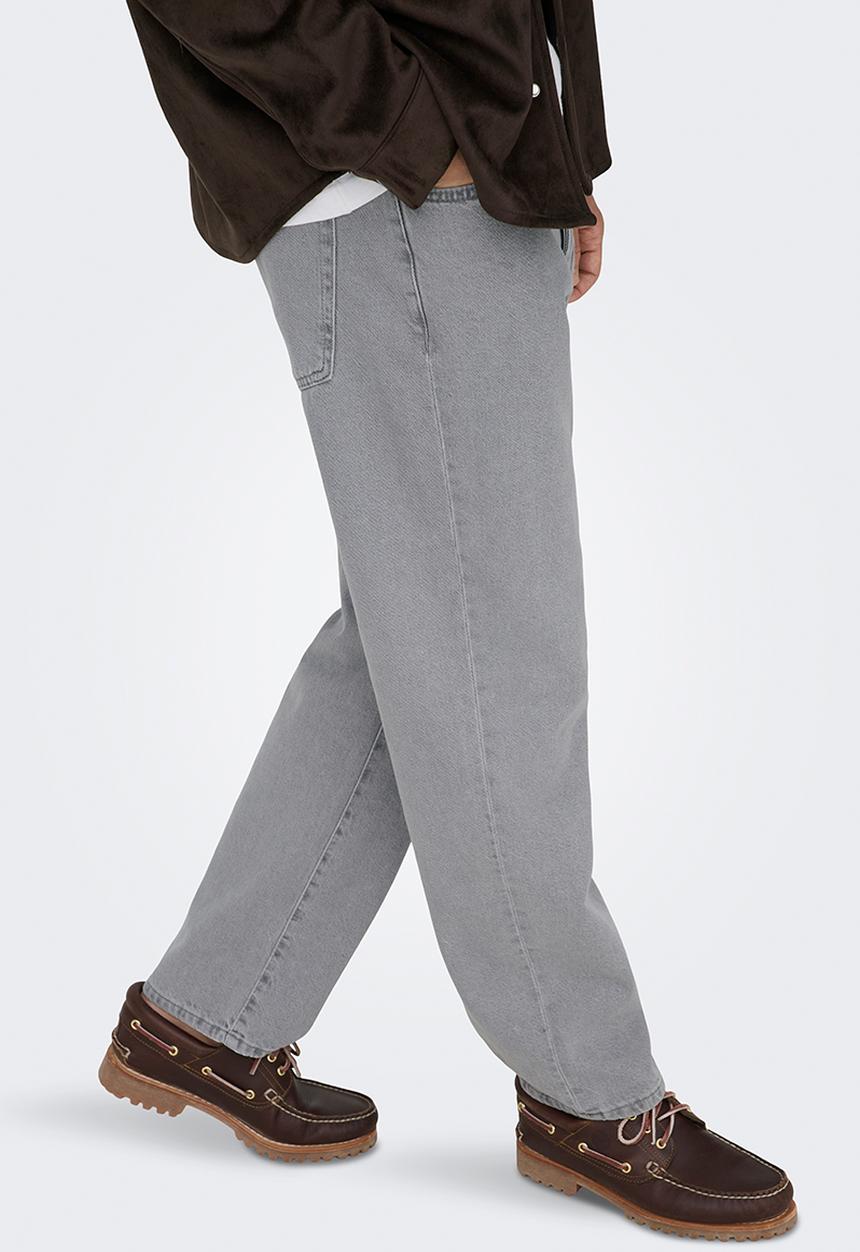 Only & Sons - Edge Straigh Box Tai DNM - Light Grey Denim
