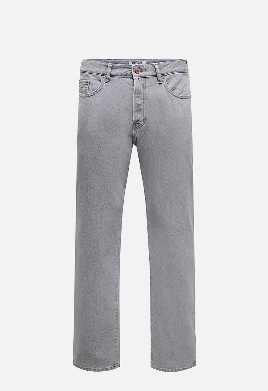 Only & Sons - Edge Straigh Box Tai DNM - Light Grey Denim