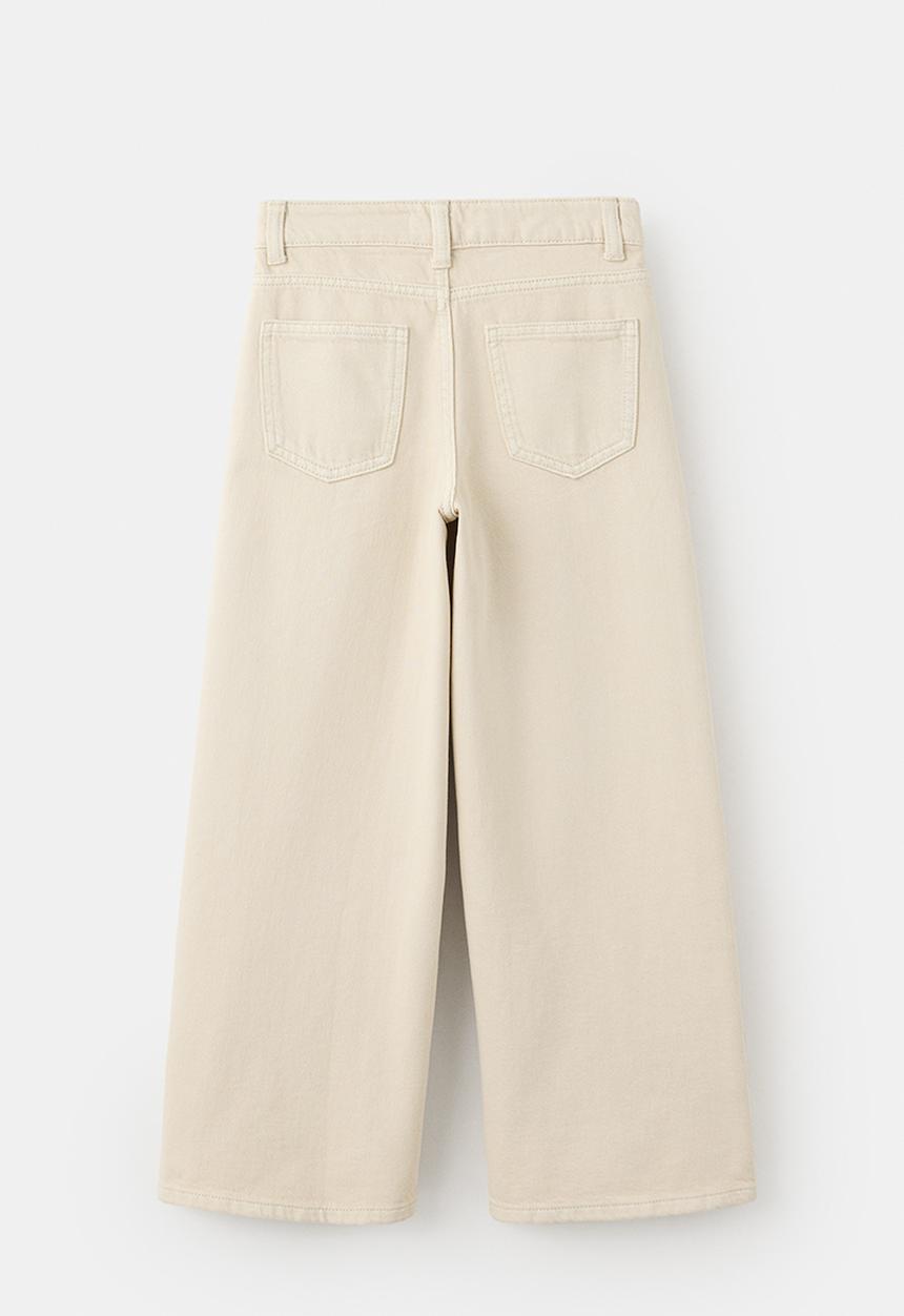 MANGO - Jeans Flor - Light Beige