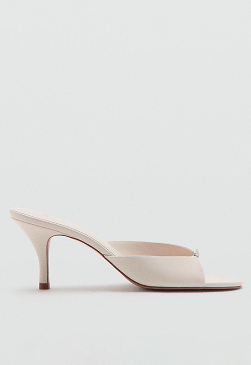 MANGO - Bloom stiletto mule heel - light beige