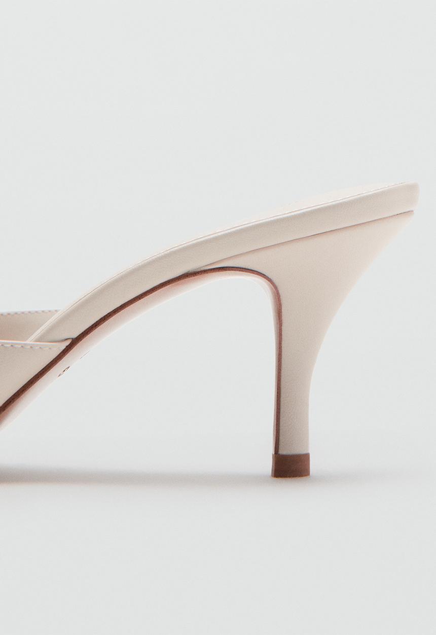 MANGO - Bloom stiletto mule heel - light beige