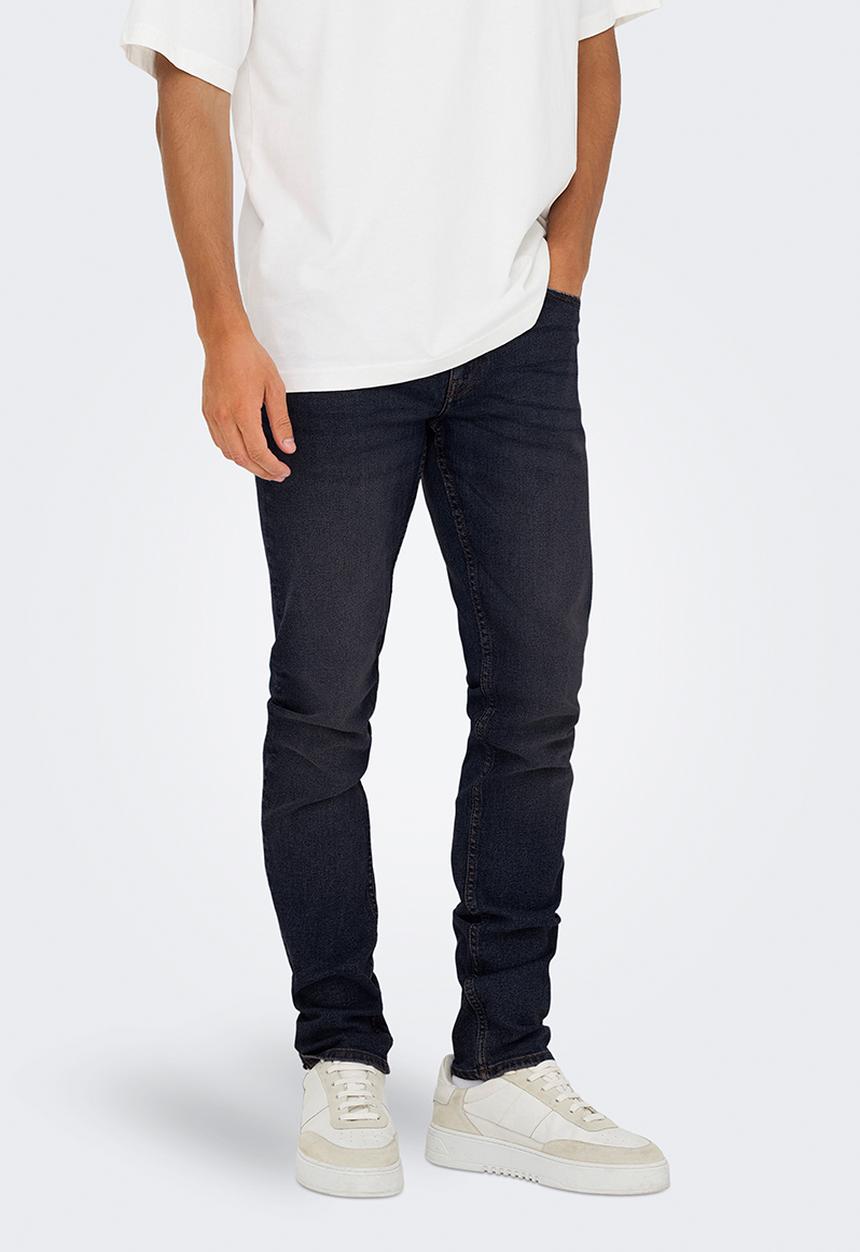 Only & Sons - loom Slim 5748 Ey Box Jeans - Blue Black Denim