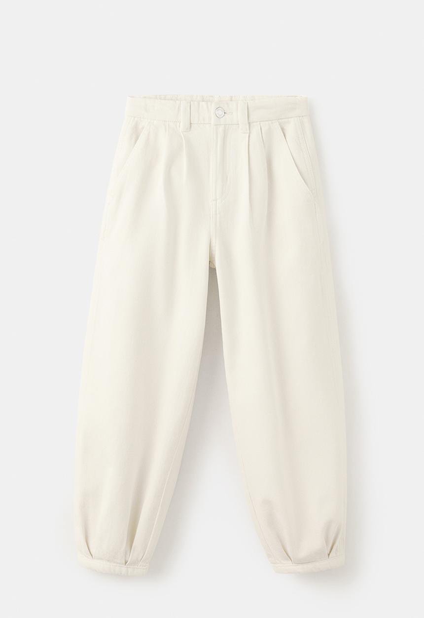 MANGO - Jeans Bombacho - Natural