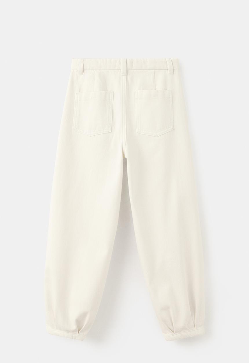 MANGO - Jeans Bombacho - Natural
