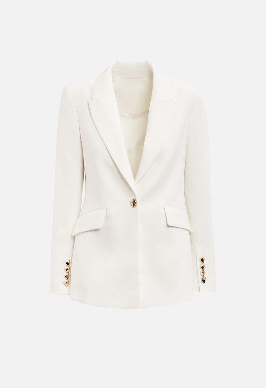 Forever New - Trixie gold button blazer - porcelain