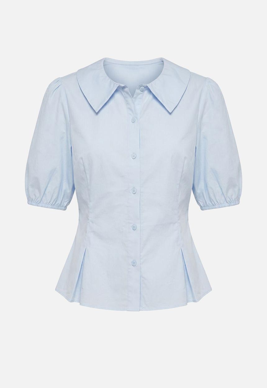Forever New - Gracie bubble sleeve shirt - soft blue