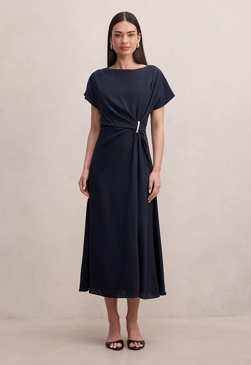Forever New - Wren hardware detail midi dress - navy