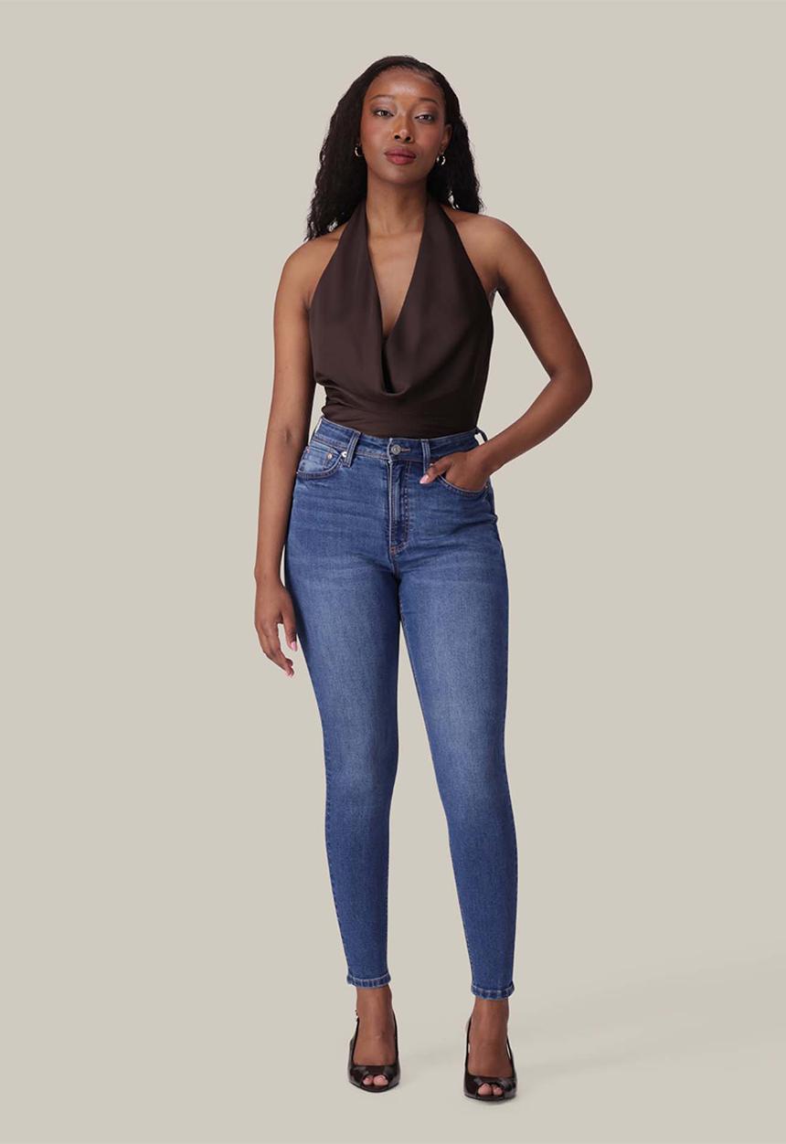 Forever New - Hayley high-rise sculpt skinny jeans - mid wash