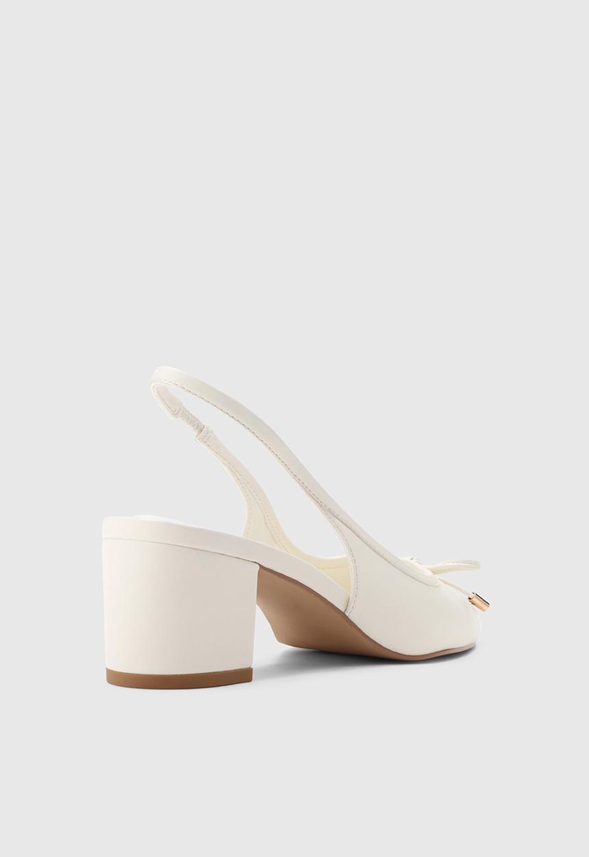 Forever New - Camryn block heel ballet shoe - ivory