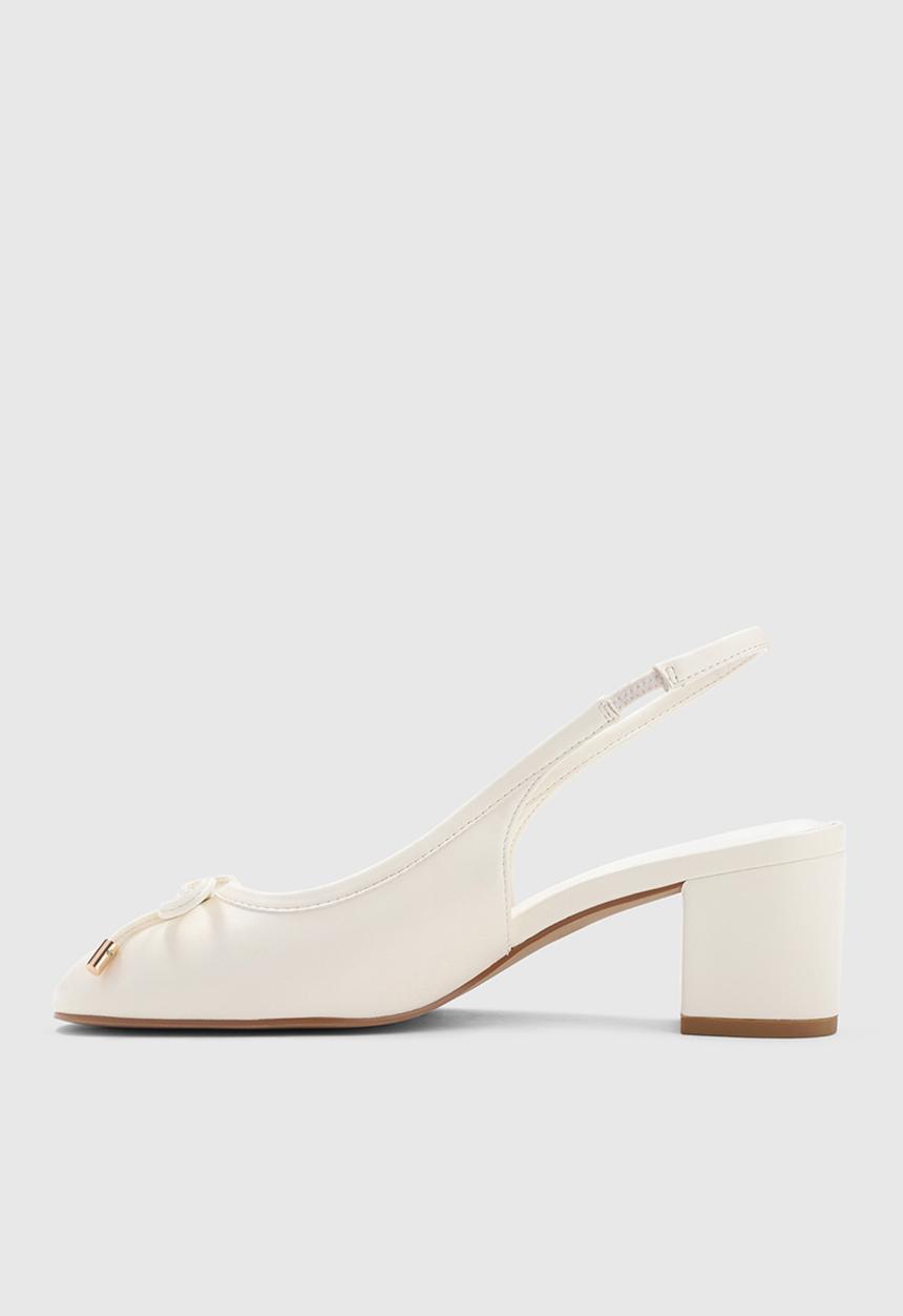 Forever New - Camryn block heel ballet shoe - ivory