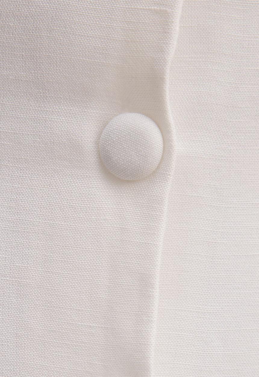 Forever New - Elinda button up linen mini dress - porcelain
