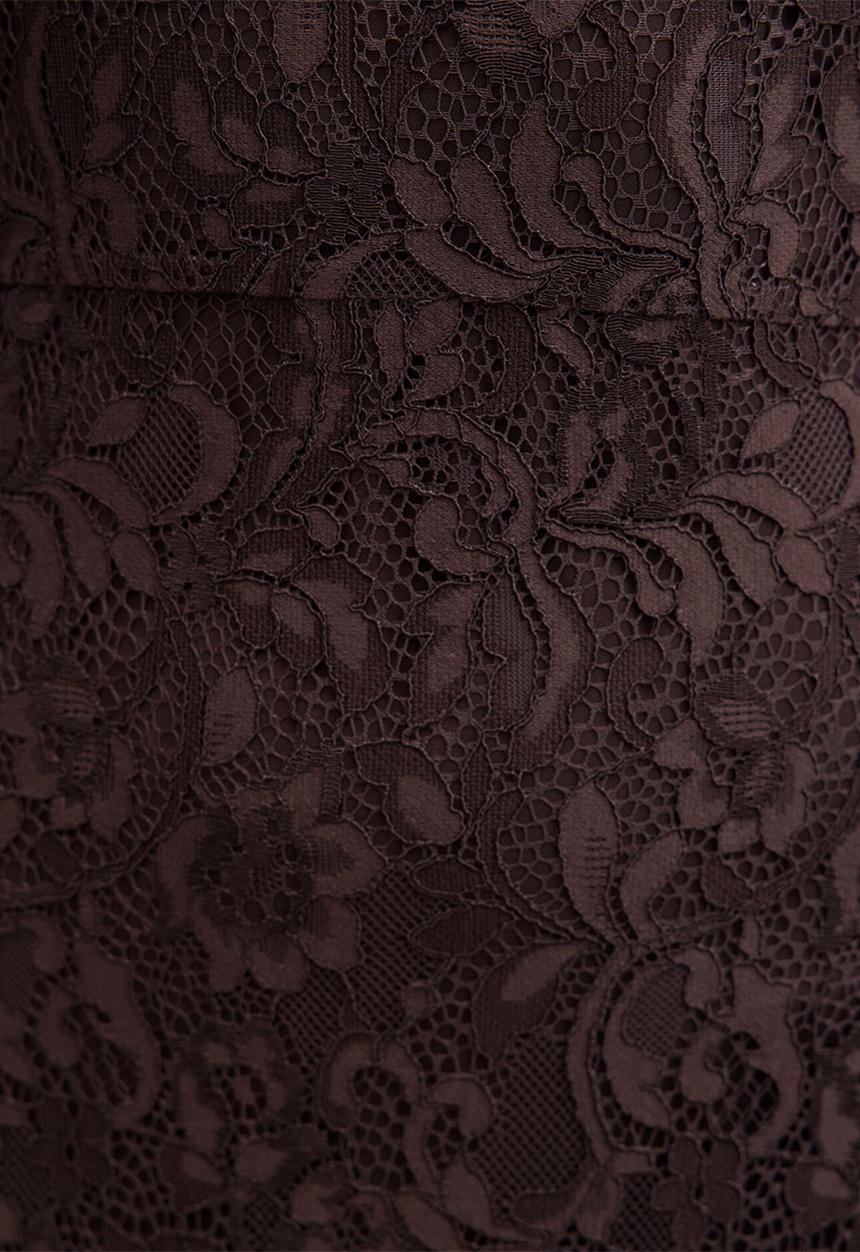 Forever New - Arielle lace midi dress - plum brown