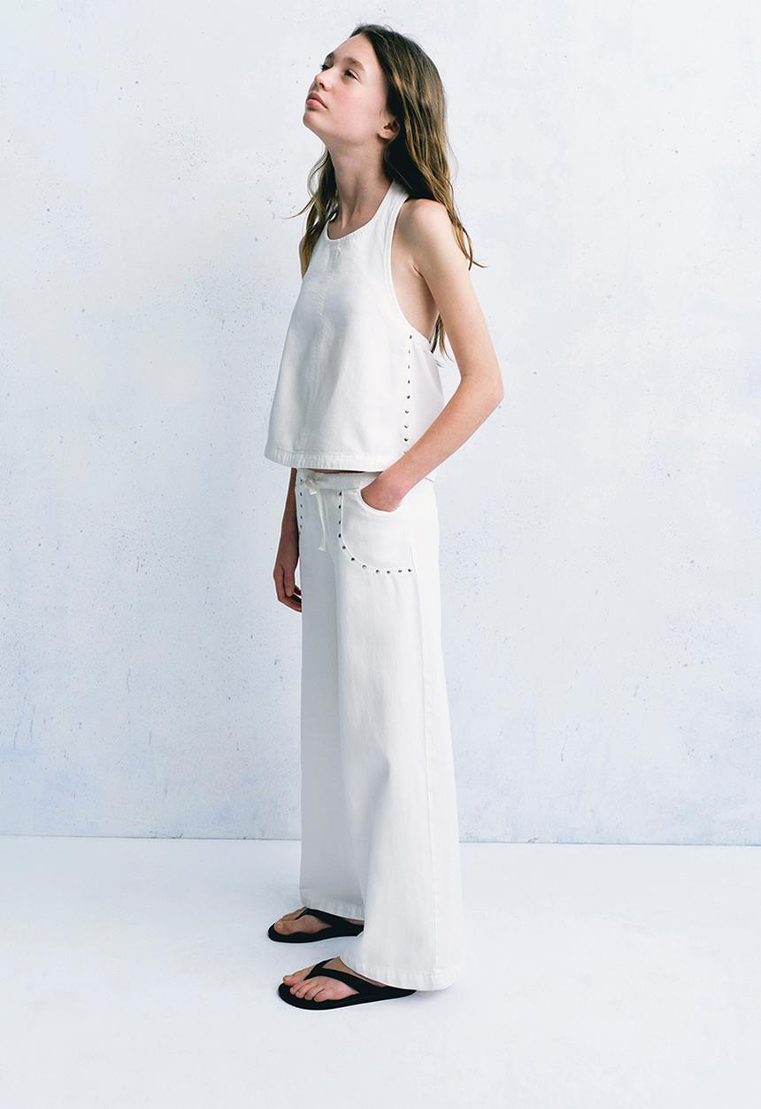 MANGO - Trousers Kataset - White