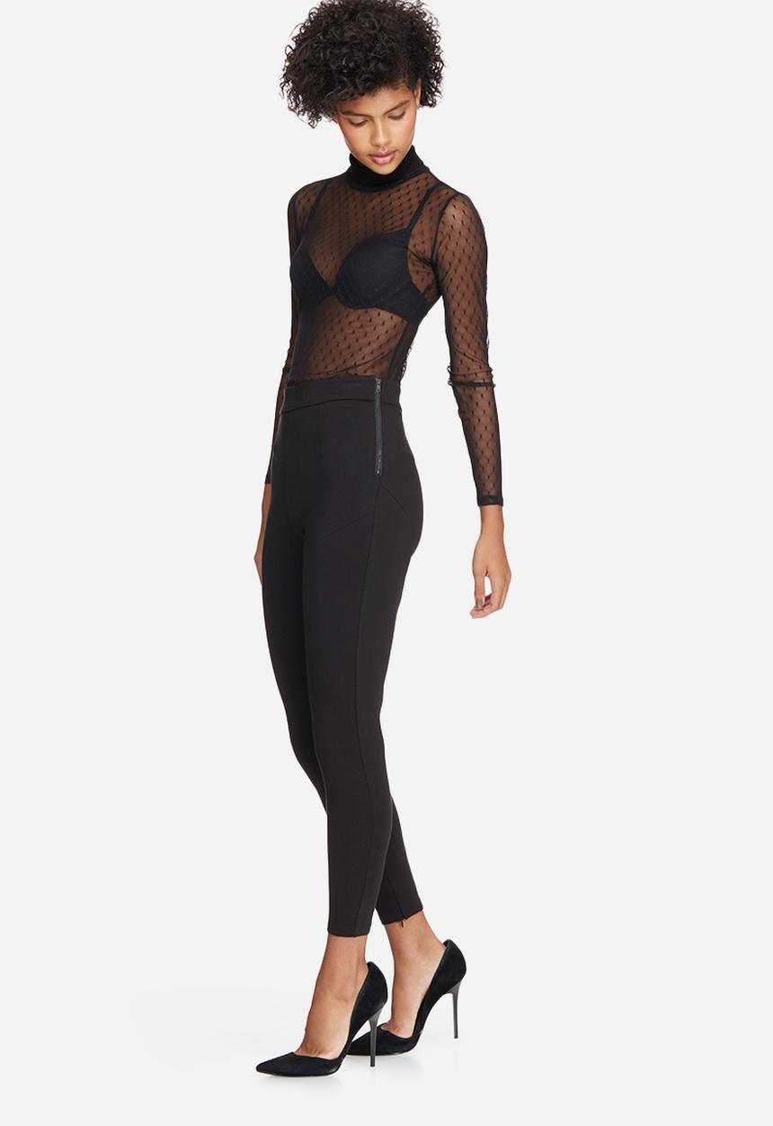 dailyfriday - Dobby mesh turtle neck