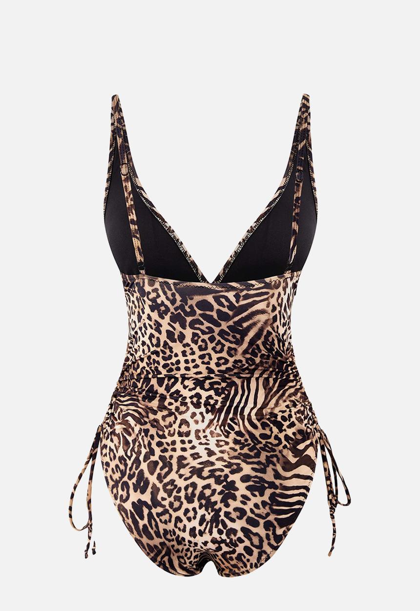 Trendyol - Leopard patterned swimsuit - brown
