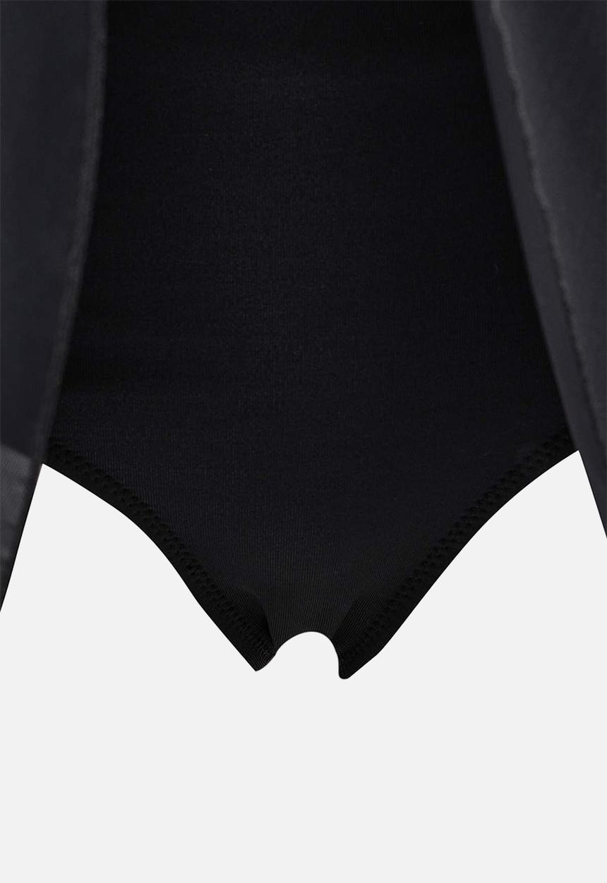 Trendyol - U-neck skirt swimsuit - black