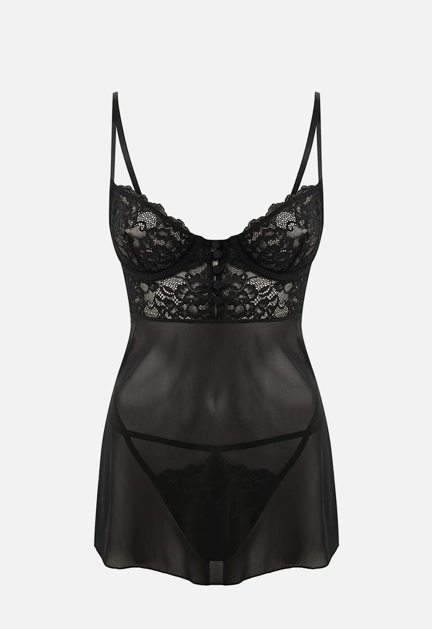 Trendyol - Tassel detailed babydoll - black