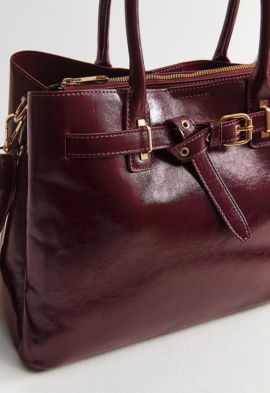 New Look - Anna Belted Hs - Dark Burgundy