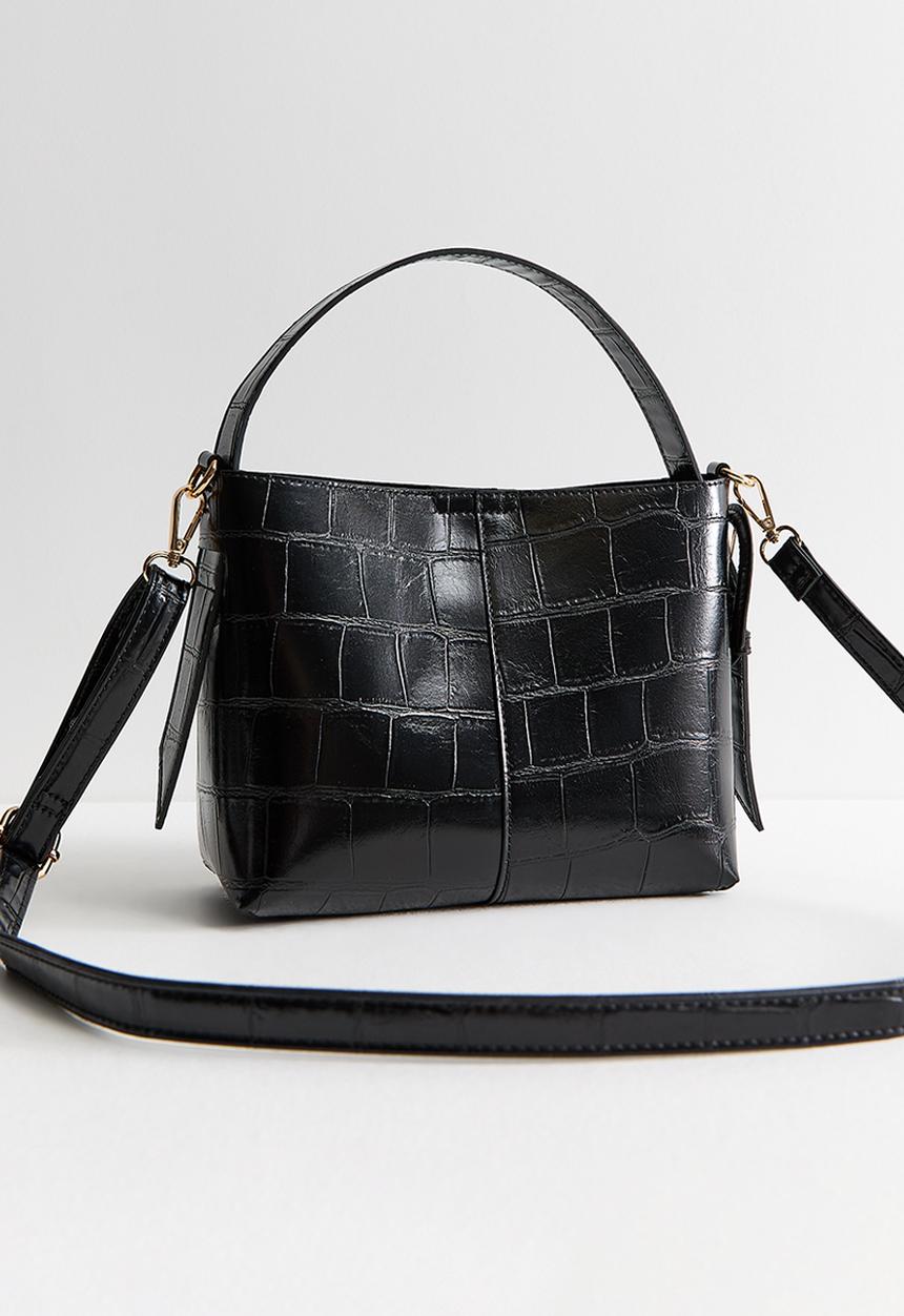 New Look - Marnie Buckle Croc - Black