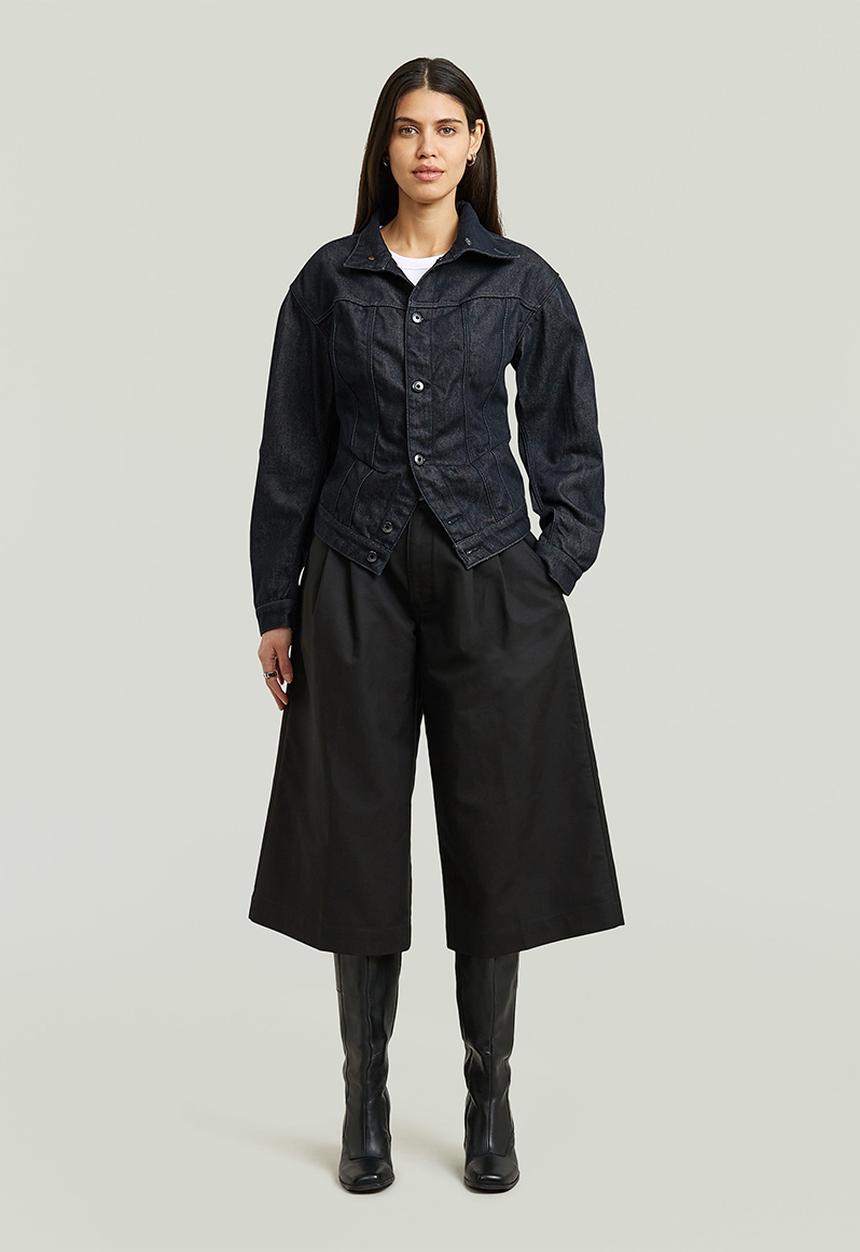 G-STAR - Pleated culotte wmn - dk black