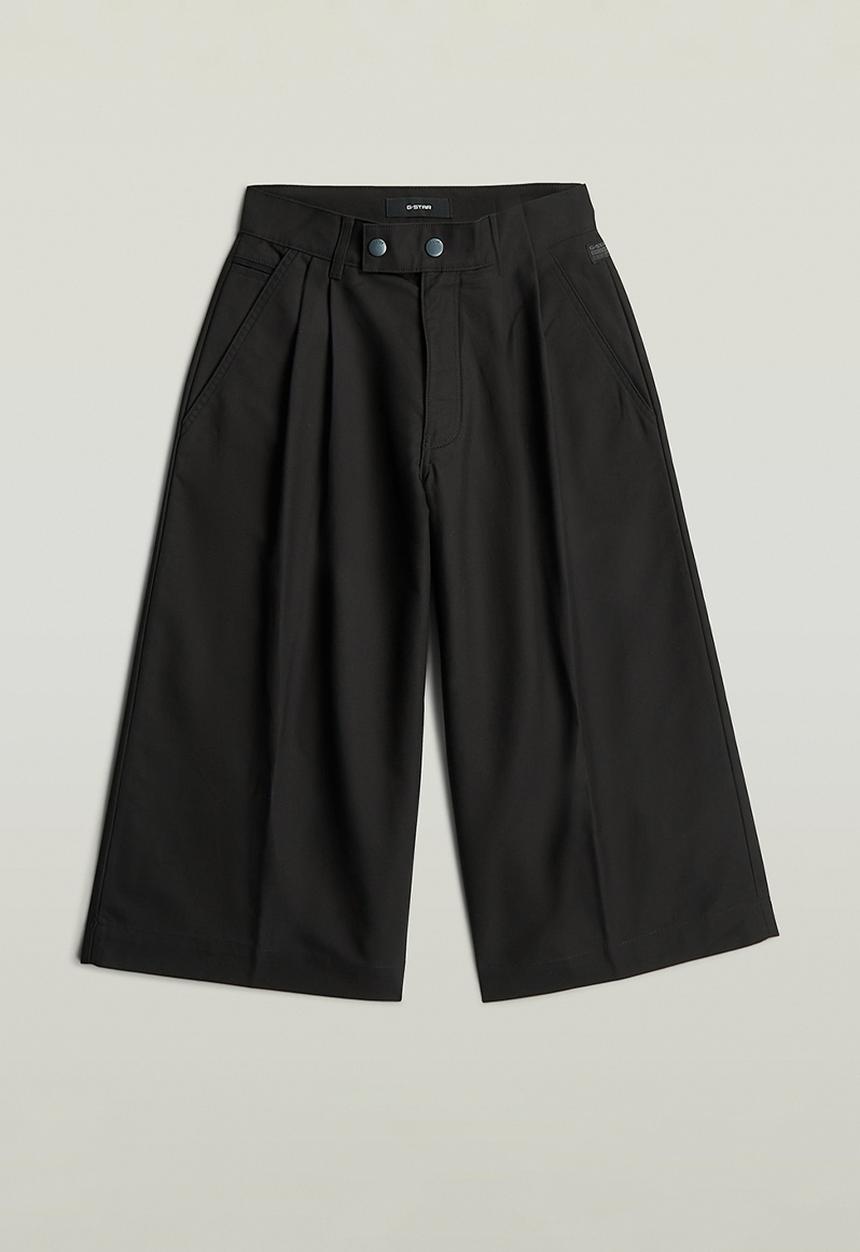 G-STAR - Pleated culotte wmn - dk black