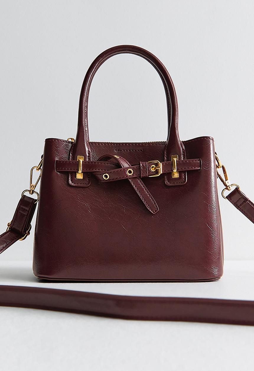 New Look - Mini Anna Belted Xbo - Dark Burgundy
