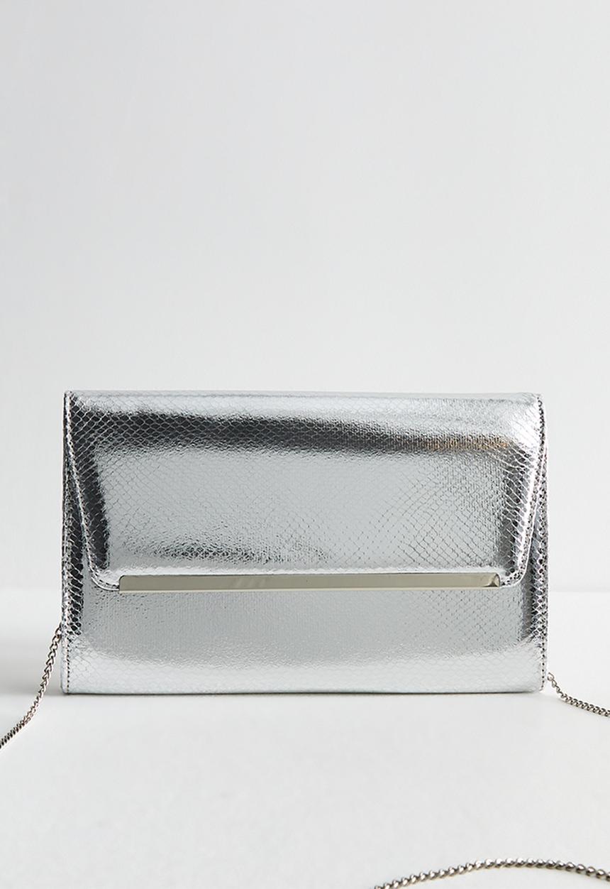 New Look - Effie Liz Bar Clutch - Silver