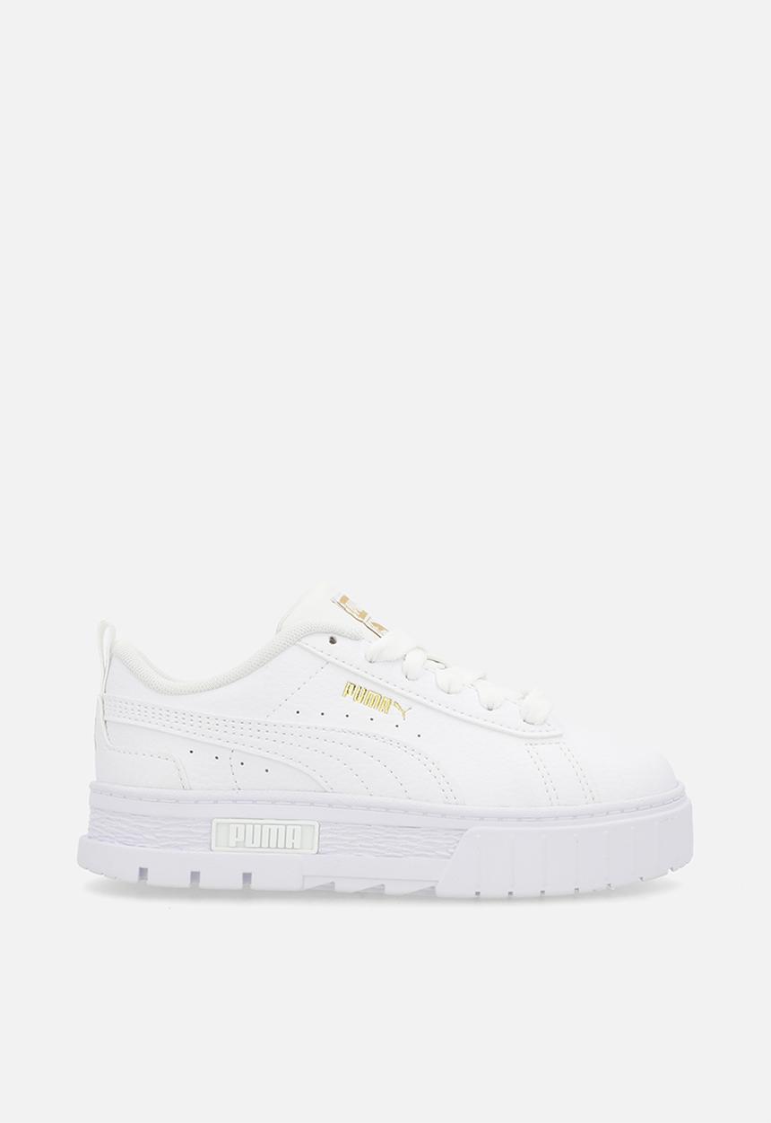PUMA - Mayze Lth Ps - Puma White-Puma Team Gold