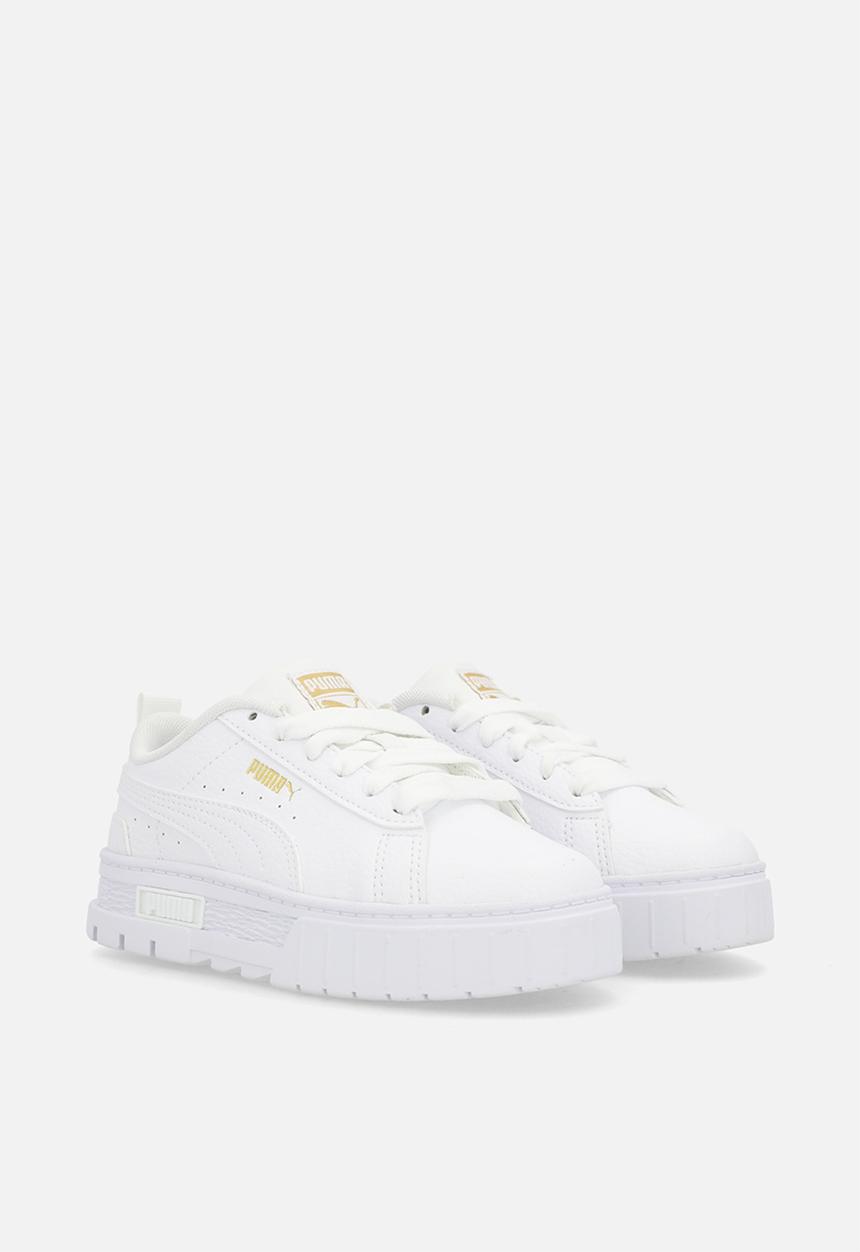 PUMA - Mayze Lth Ps - Puma White-Puma Team Gold