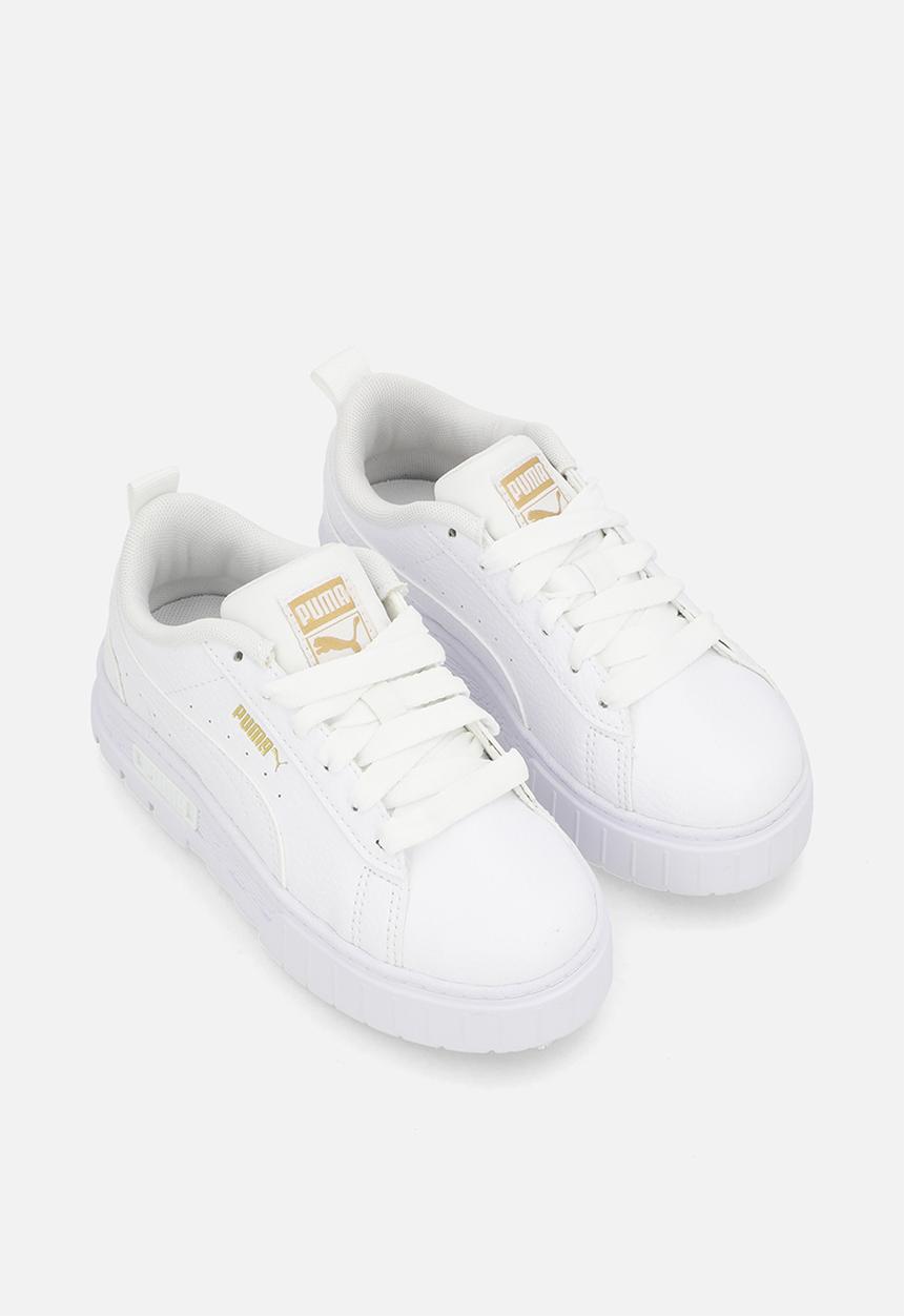 PUMA - Mayze Lth Ps - Puma White-Puma Team Gold