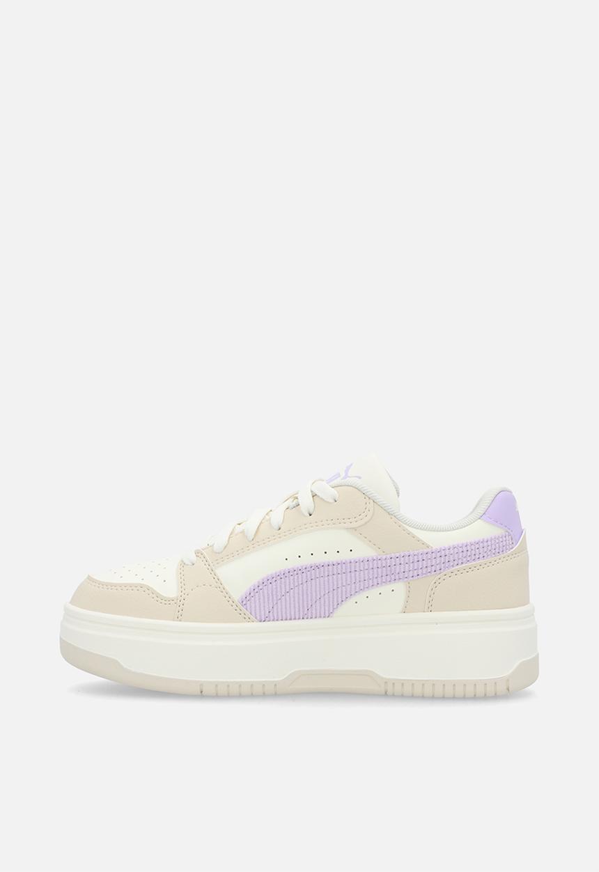 PUMA - Rebound Femme Curdoroy Jr - Warm White-Light Lavender-Alpine Snow