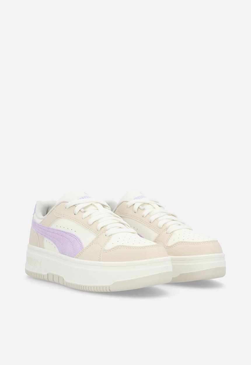 PUMA - Rebound Femme Curdoroy Jr - Warm White-Light Lavender-Alpine Snow