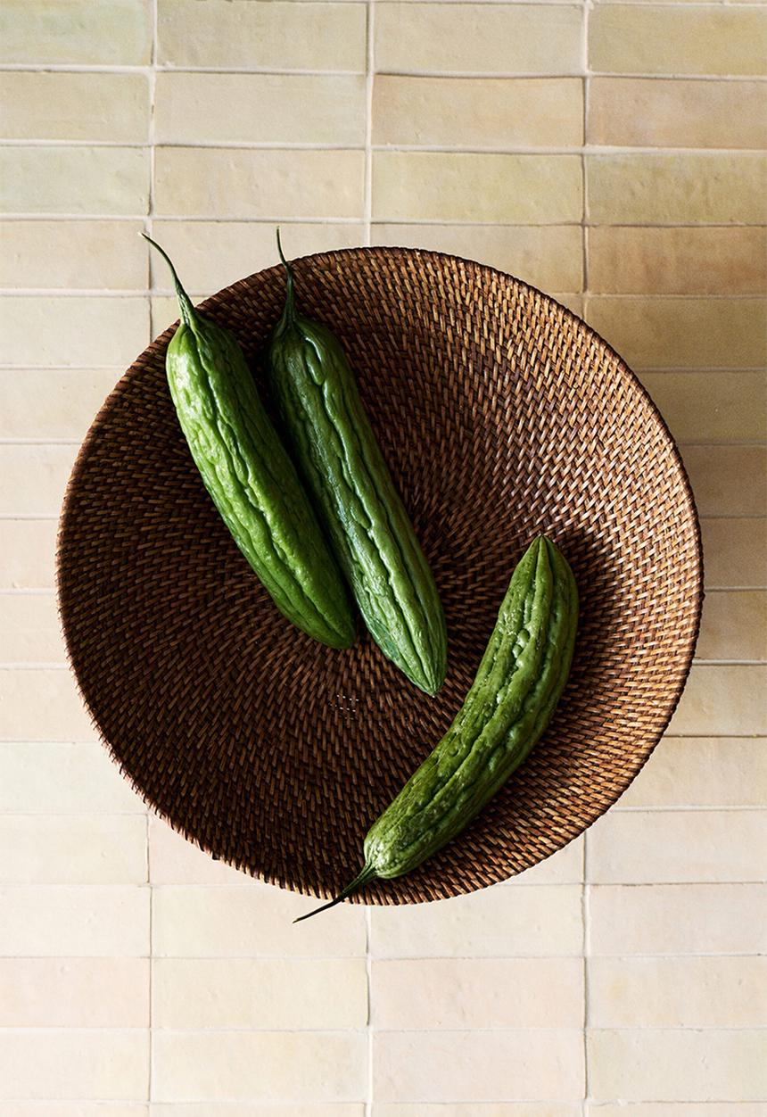H&M - Footed rattan bowl - brown
