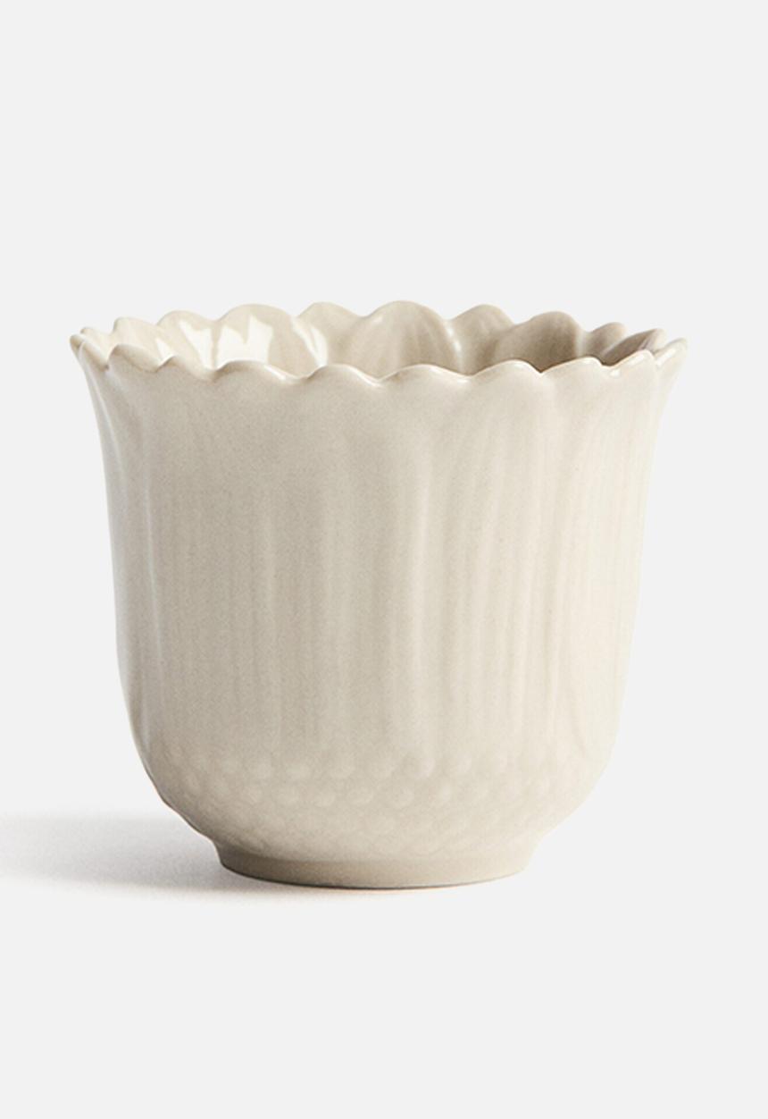 H&M - Stoneware egg cup - light beige