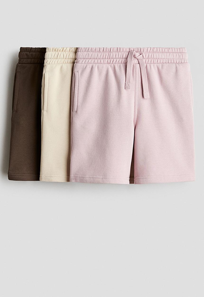 H&M - 3-pack shorts - light dusty pink/light beige