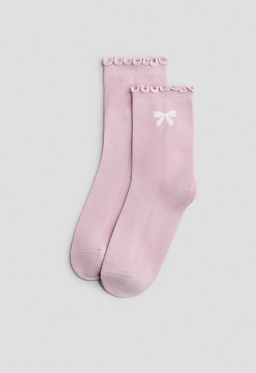 H&M - 7-pack socks - light pink/bows