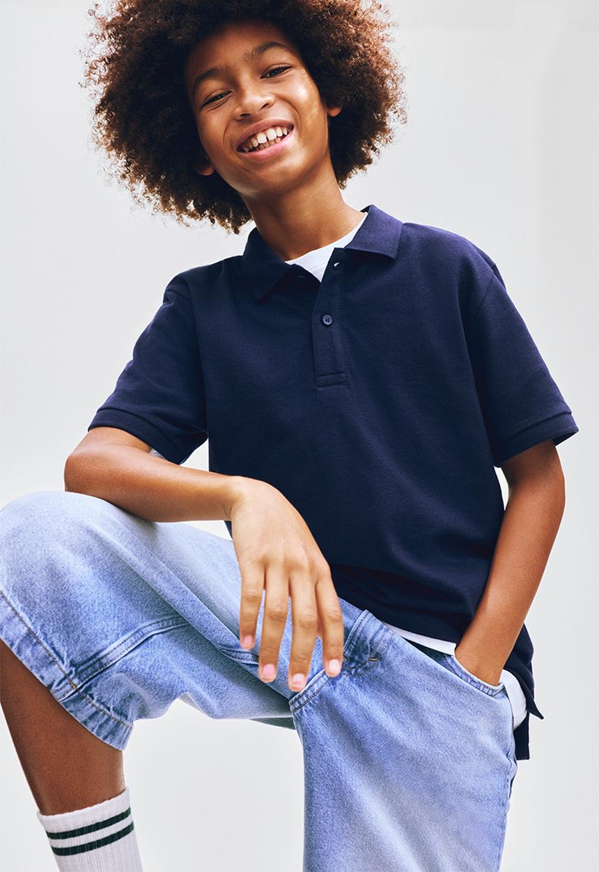 H&M - Cotton piqu? polo shirt - navy blue