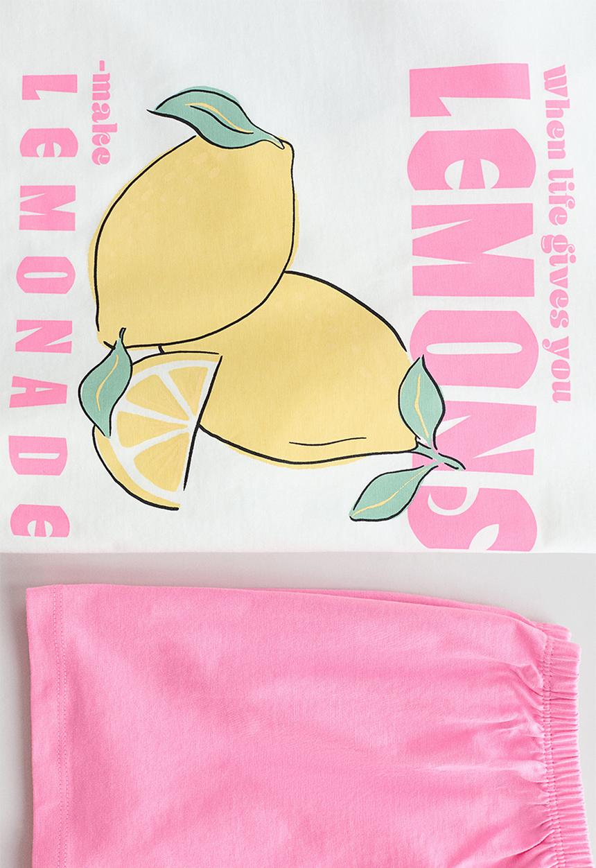 H&M - Cotton pyjamas - pink/lemons