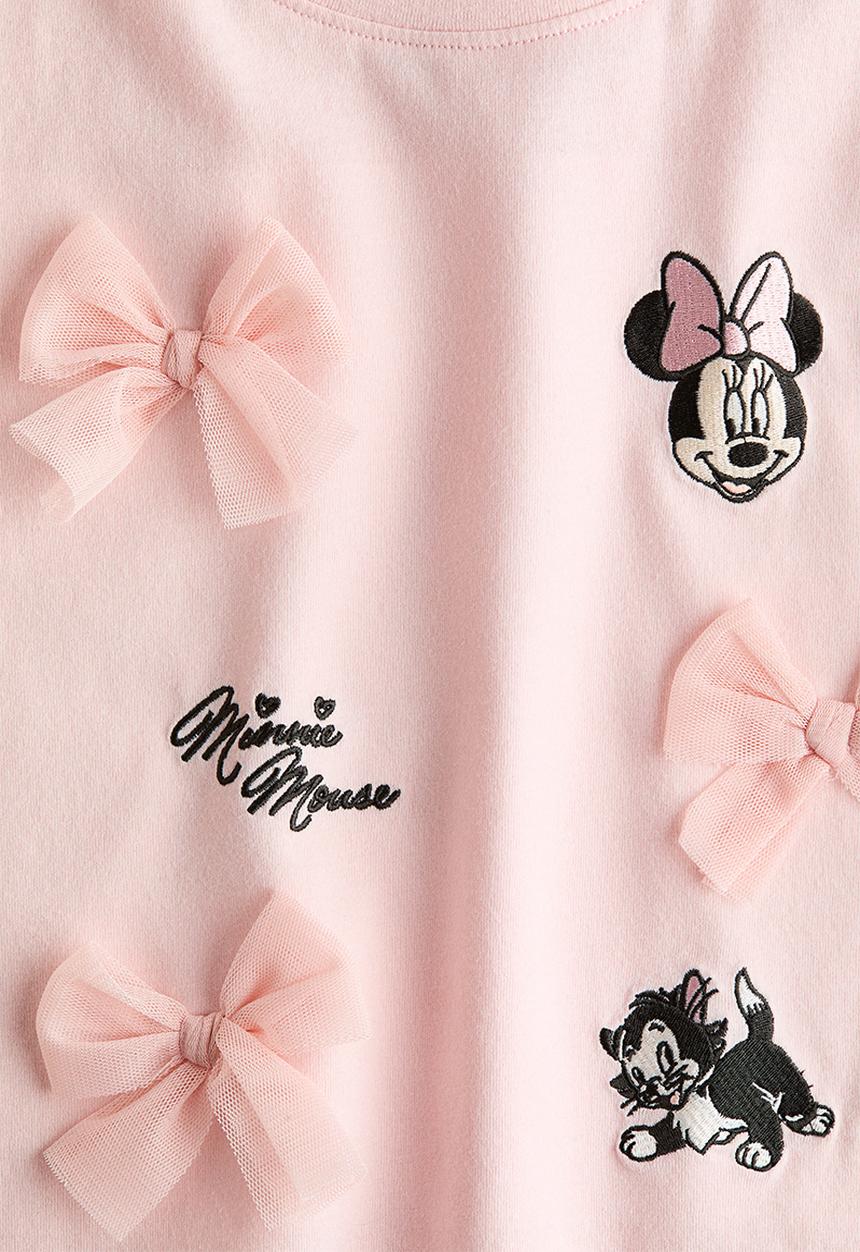 H&M - Print-motif cotton t-shirt - light pink/minnie mouse