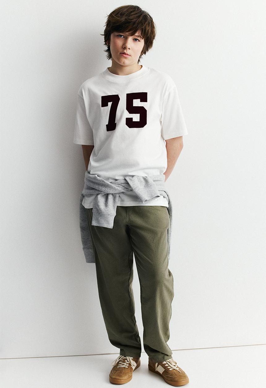 H&M - Linen-blend trousers - khaki green