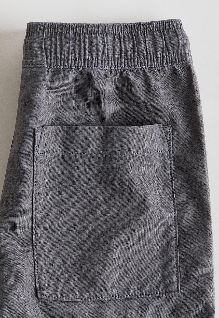 H&M - Linen-blend trousers - dark grey