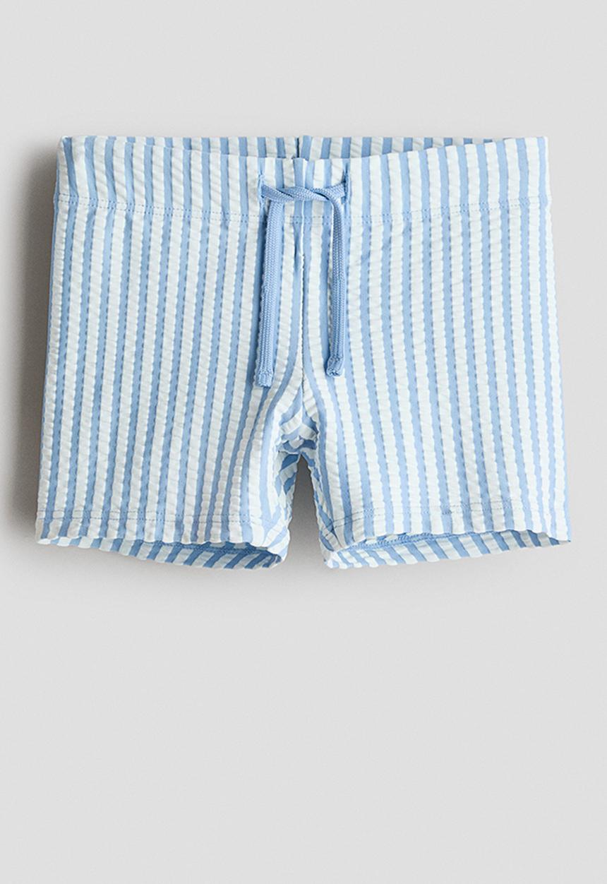 H&M - Swimming trunks - light blue/striped