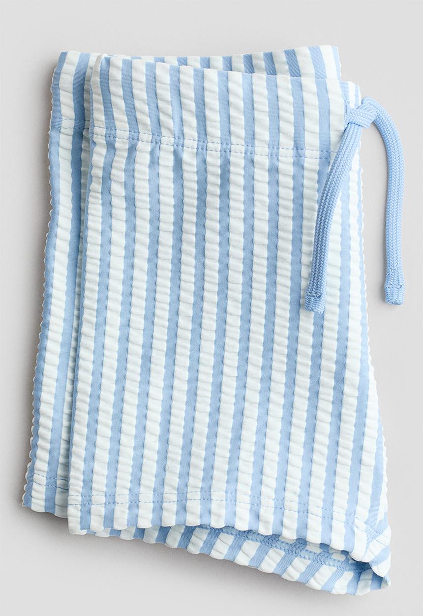 H&M - Swimming trunks - light blue/striped