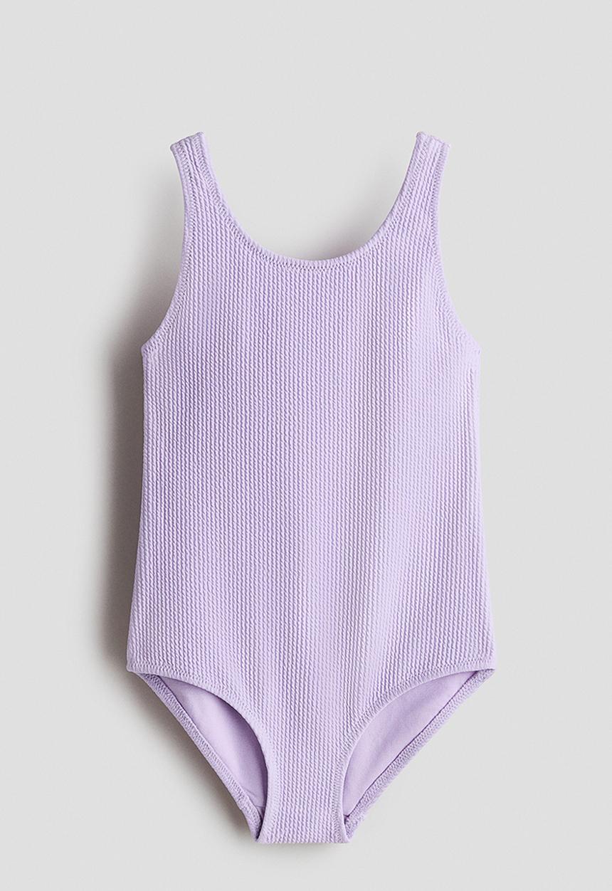 H&M - Textured swimsuit - lilac