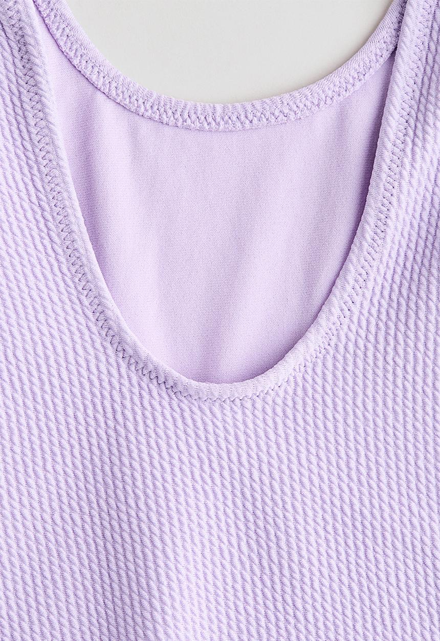 H&M - Textured swimsuit - lilac