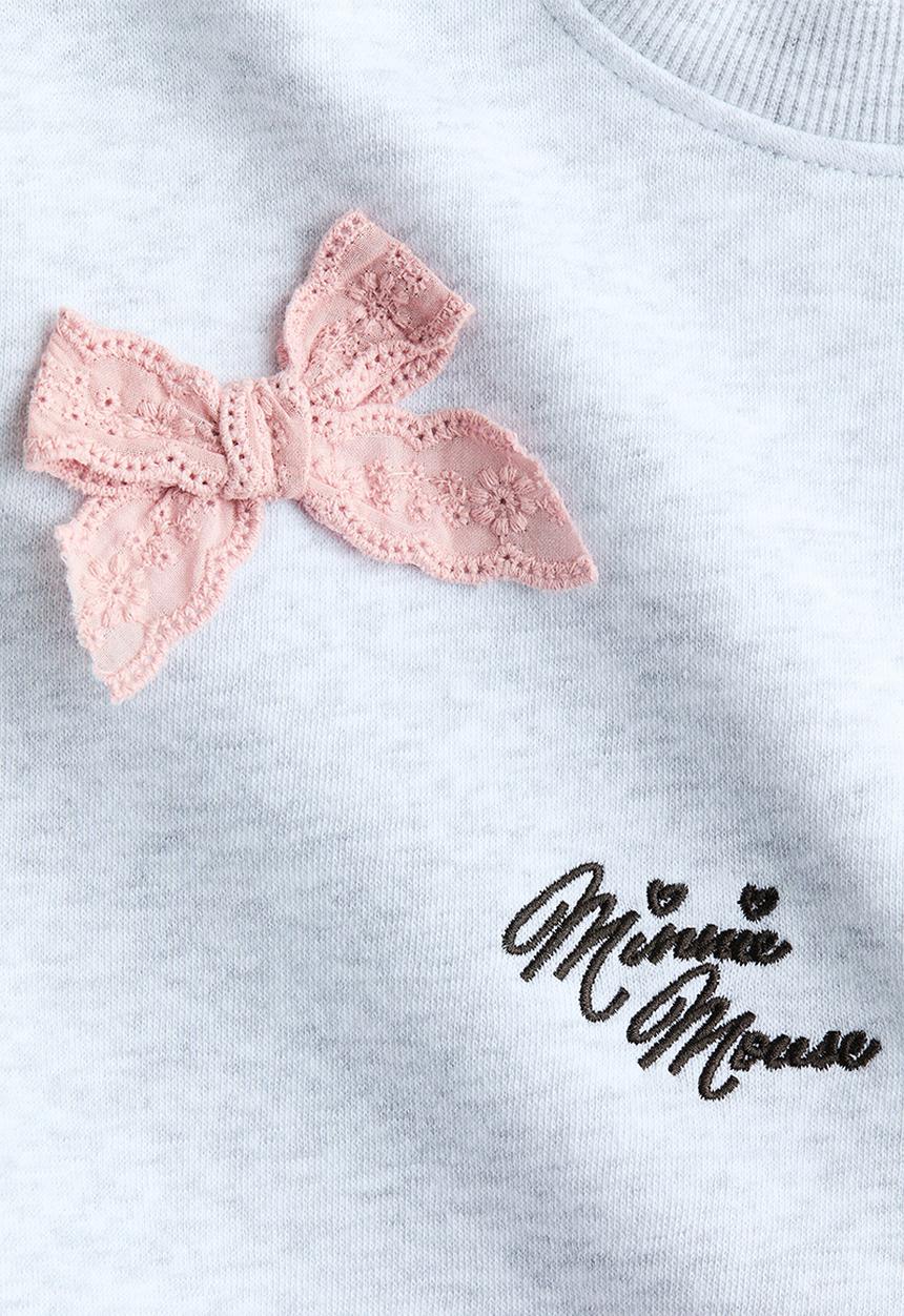 H&M - Printed sweatshirt - light grey marl/minnie mouse