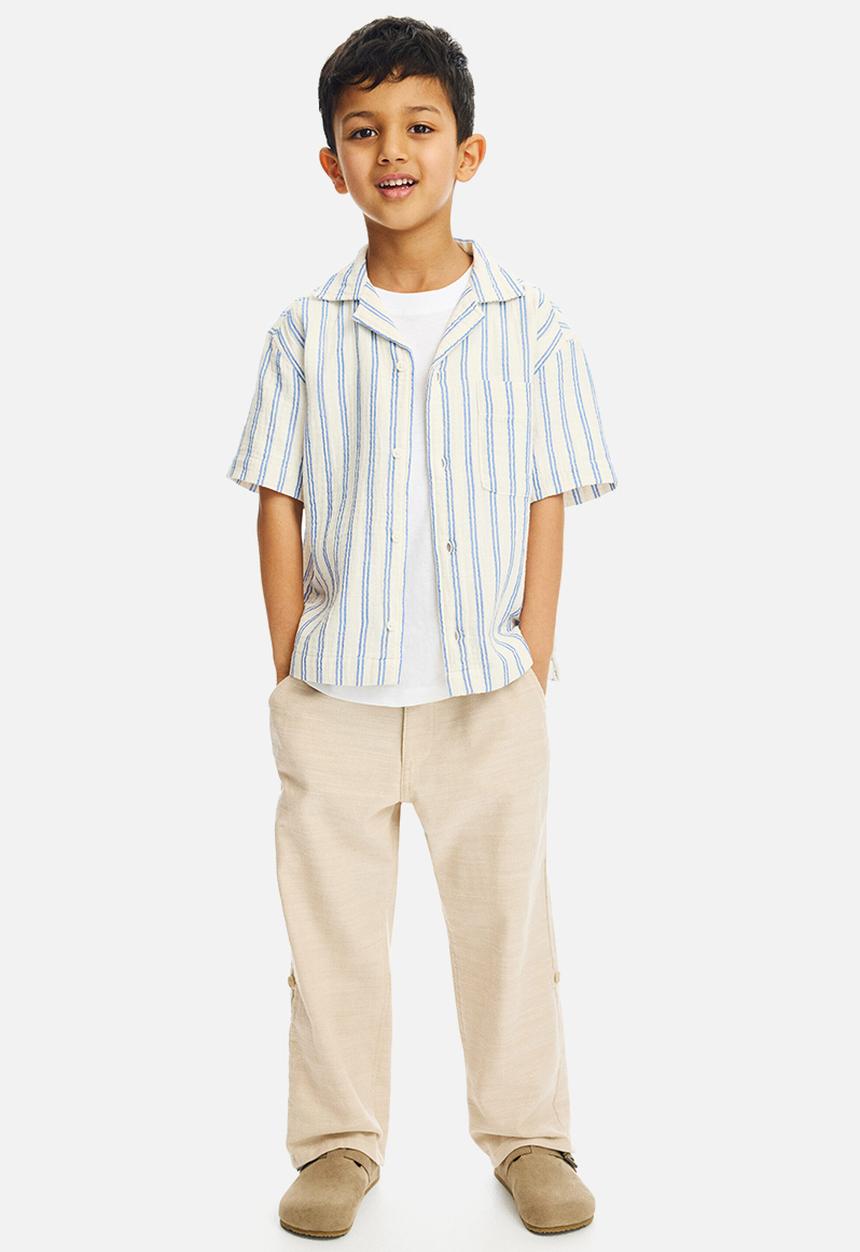 H&M - Cotton roll-up trousers - light beige