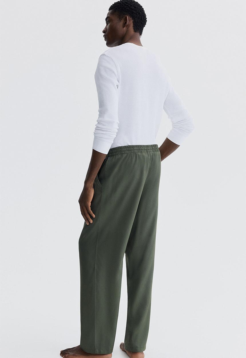 H&M - Relaxed fit lyocell trousers - khaki green