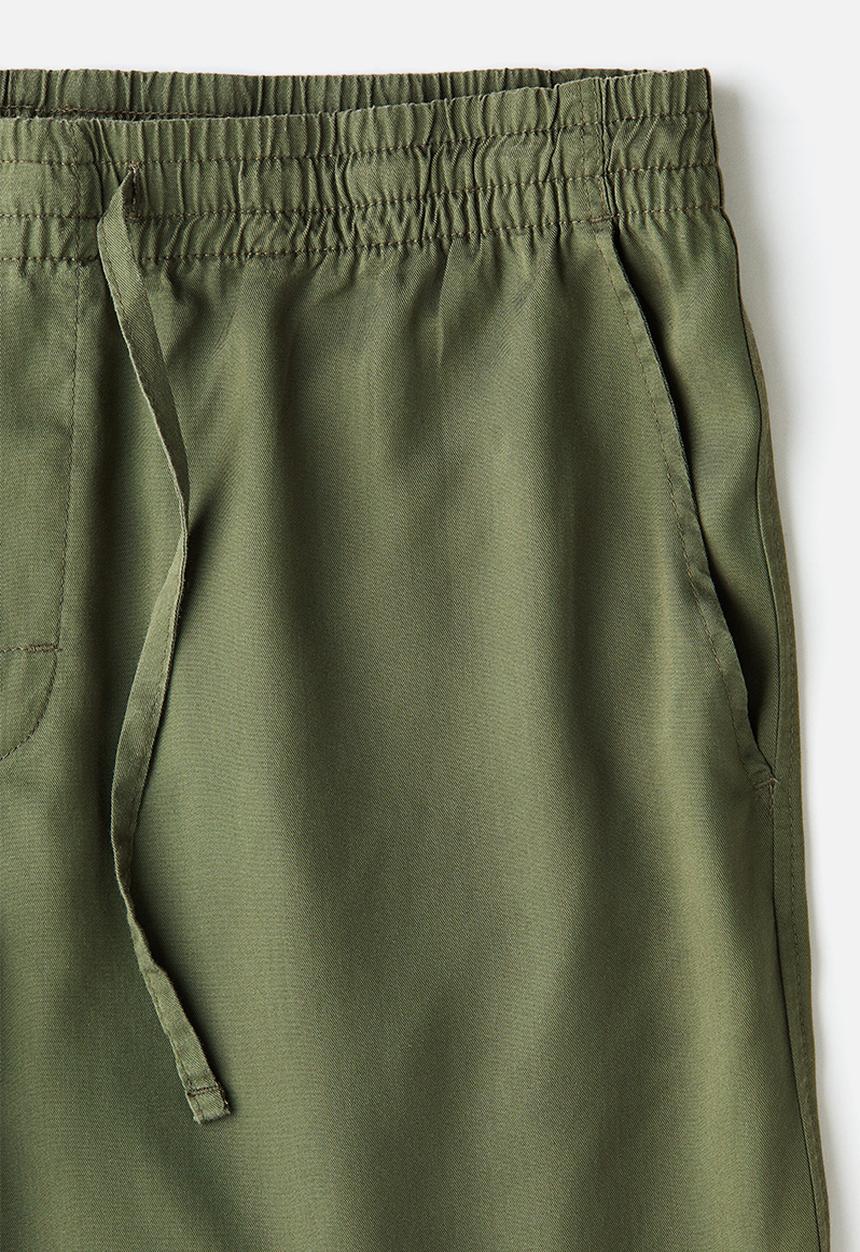 H&M - Relaxed fit lyocell trousers - khaki green