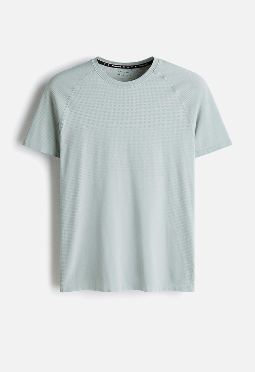 H&M - Muscle fit sports t-shirt with drymove™ - dusty mint